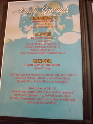 Menu photo 1 Fiesta's Albuquerque, NM