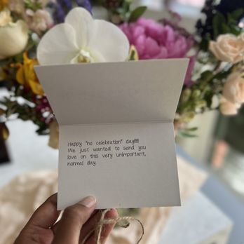 Rose and Thorn Design - "Hand-written" note customized to your liking - Floral Designers Near Me - San Francisco, California Rose and Thorn Design - "Hand-written" note customized to your liking - Floral Designers Near Me - San Francisco, California