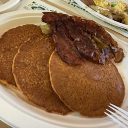 Pancakes and bacon Pancakes and bacon
