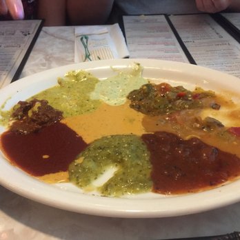 Chuy's - Sauce sampling- really helped make great choices - Tex-Mex Near Me - Westminster, Colorado Chuy's - Sauce sampling- really helped make great choices - Tex-Mex Near Me - Westminster, Colorado