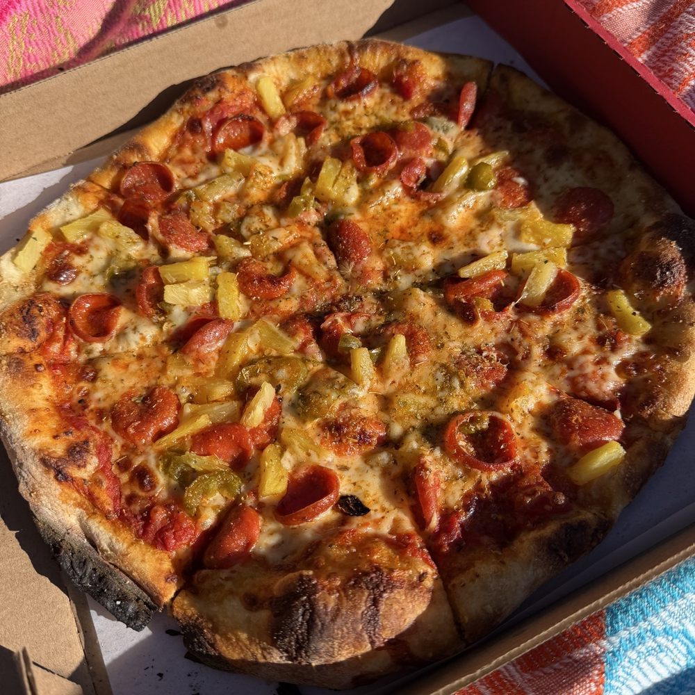 Mary's Pizza Shack - Large Hawaiian Caliente - Pizza Near Me - Sonoma, California Mary's Pizza Shack - Large Hawaiian Caliente - Pizza Near Me - Sonoma, California