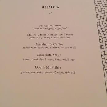Boka - Dessert menu chocolate stout was the best - New American Near Me - Chicago, Illinois Boka - Dessert menu chocolate stout was the best - New American Near Me - Chicago, Illinois
