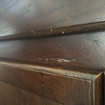 N-Hance - North Dallas - Complete miss on the front face of the cabinet, reported and never fixed. - Flooring Near Me - Lewisville, Texas