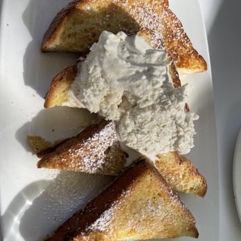 Cafeteria 15L - Brioche French toast with maple butter (minus the berries and berry puree, per the picky eater's request). - Breakfast & Brunch Near Me - Sacramento, California