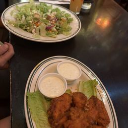 Firecracker wings and large house salad Firecracker wings and large house salad