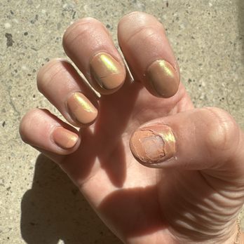 Tutti Nails & Spa - Undercured gel, chrome peeled off in 5 days. I paid $75 dollars for this?! - Nail Salons Near Me - Brooklyn, New York Tutti Nails & Spa - Undercured gel, chrome peeled off in 5 days. I paid $75 dollars for this?! - Nail Salons Near Me - Brooklyn, New York