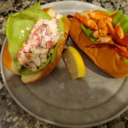 For the Shell of It - Maine Lobster Rolls with mayo base and New England Lobster Rolls served hot with butter base. Which is your favorite?