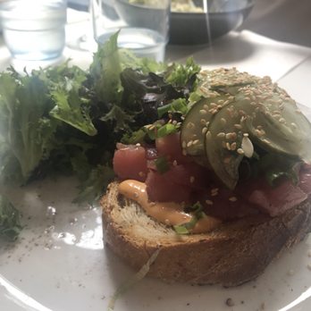 B Bistro + Bakery - Ahi Spicy Tuna Tartine - Bakeries Near Me - Miami, Florida