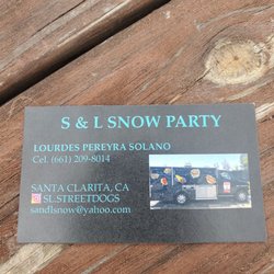 S & L Snow Party - Here is their card, they do catering.
