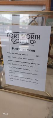 Menu photo 2 Fort Worth Coffee Co Fort Worth, TX