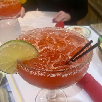 5 De Mayo Mexican Restaurant - Strawberry Margarita - Mexican Near Me - Westbury, New York