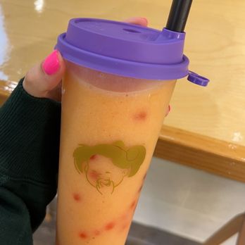 Eggcellent - Mango smoothie with strawberry popping Boba - Desserts Near Me - Albany, New York