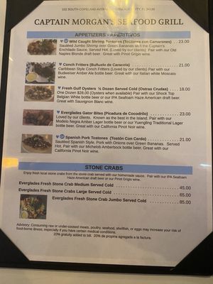 Menu photo 7 Captain Morgan's Seafood Grill Everglades City, FL