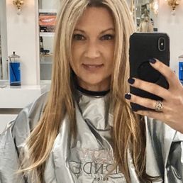 Dirty Blonde Salon extensions straight