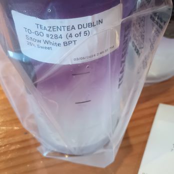 TeaZenTea - Dublin - Snow White x2 = 25% sugar + regular ice was perfect. Loved vibrant colors. - Bubble Tea Near Me - Dublin, California TeaZenTea - Dublin - Snow White x2 = 25% sugar + regular ice was perfect. Loved vibrant colors. - Bubble Tea Near Me - Dublin, California