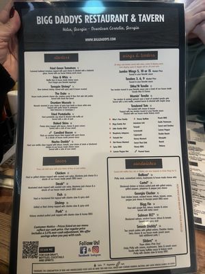 Menu photo 5 Bigg Daddys Restaurant & Tavern Helen, GA Menu photo 5 Bigg Daddys Restaurant & Tavern Helen, GA