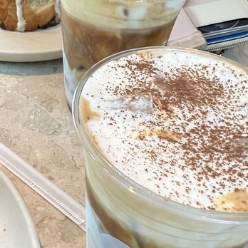 The Bread Club - vanilla iced almond milk lattes with cold foam - Coffee & Tea Near Me - Dallas, Texas The Bread Club - vanilla iced almond milk lattes with cold foam - Coffee & Tea Near Me - Dallas, Texas