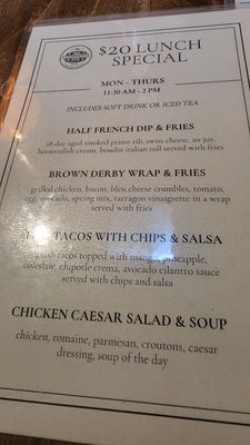 Menu photo 2 The Cooperage American Grille Walnut Creek, CA Menu photo 2 The Cooperage American Grille Walnut Creek, CA