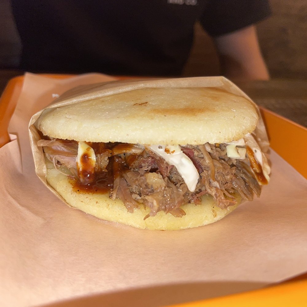 Smoke and Dough - Pulled pork arepa - Barbeque Near Me - Miami, Florida Smoke and Dough - Pulled pork arepa - Barbeque Near Me - Miami, Florida