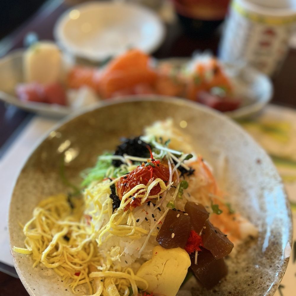 Sushi Yoshi - Chirashi (bowl and plate ) - Sushi Bars Near Me - Vienna, Virginia Sushi Yoshi - Chirashi (bowl and plate ) - Sushi Bars Near Me - Vienna, Virginia