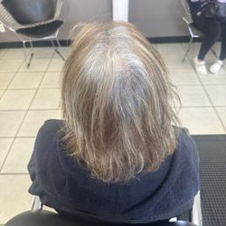 Before Color haircut and blowdry