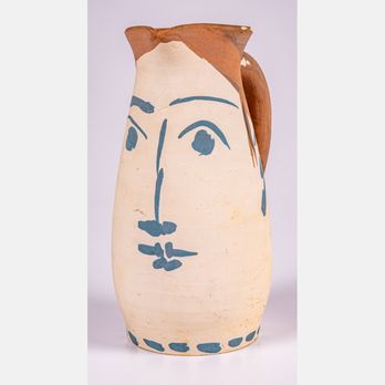 Gray's Auctioneers - Pablo Picasso (1881-1973) Chope Visage, ceramic pitcher, value at auction $3,000 - 5,000. - Auction Houses Near Me - Cleveland, Ohio Gray's Auctioneers - Pablo Picasso (1881-1973) Chope Visage, ceramic pitcher, value at auction $3,000 - 5,000. - Auction Houses Near Me - Cleveland, Ohio