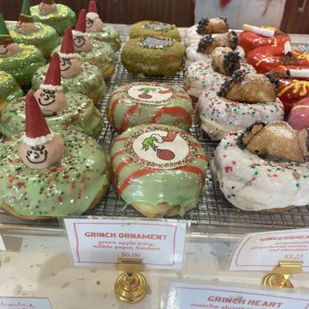 Moonbridge Doughnut Studio - Grinch and Charlie brown - Donuts Near Me - Long Beach, California