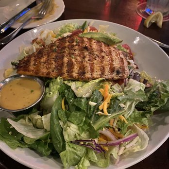 Pappasitos Cantina - Chop salad with grilled Atlantic Salmon - Seafood Near Me - Marietta, Georgia Pappasitos Cantina - Chop salad with grilled Atlantic Salmon - Seafood Near Me - Marietta, Georgia