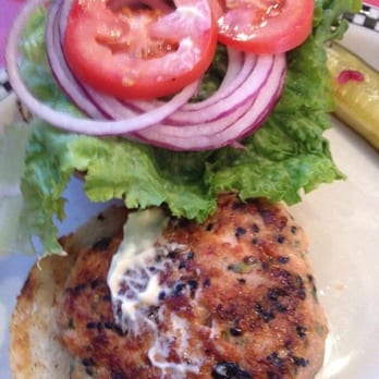 The Fly Trap - Red chili salmon burger - Diners Near Me - Ferndale, Michigan The Fly Trap - Red chili salmon burger - Diners Near Me - Ferndale, Michigan