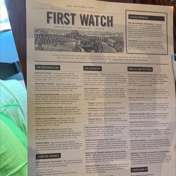 First Watch - Main menu - Breakfast & Brunch Near Me - Scottsdale, Arizona