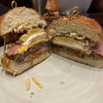 Fusion Grill & Bar - The inside of my burger - Burgers Near Me - Katy, Texas