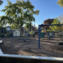 Swingsets for grownups, senior citizens and big kids. Jungle gym with tall slides. Tire swing.