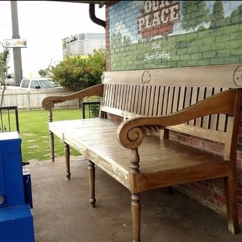Our Place Restaurant - Biggest bench I've ever seen. - American Near Me - Burleson, Texas Our Place Restaurant - Biggest bench I've ever seen. - American Near Me - Burleson, Texas
