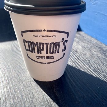Compton's Coffee House - Drip coffee with oat milk - Coffee & Tea Near Me - San Francisco, California Compton's Coffee House - Drip coffee with oat milk - Coffee & Tea Near Me - San Francisco, California