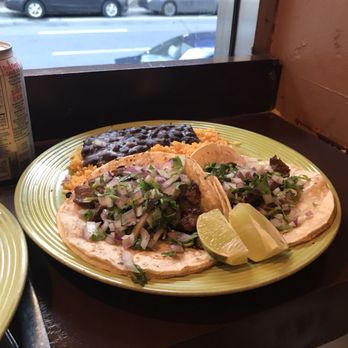 Lolita's Kitchen - Steak tacos with rice and beans - Mexican Near Me - New York, New York
