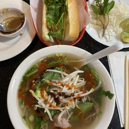 Pho and bahn mi combo Pho and bahn mi combo