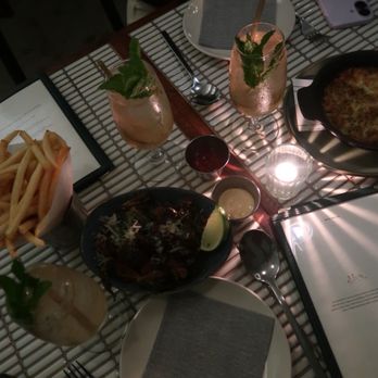 Dba - drinks: hugo spritz x3, food: baked mac & cheese, crispy brussels, & fries w/ ketchup + spicy house aioli - Tapas Bars Near Me - Orlando, Florida
