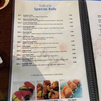Sakura Hibachi & Sushi - More special rolls from ayce dinner menu - Japanese Near Me - Moyock, North Carolina Sakura Hibachi & Sushi - More special rolls from ayce dinner menu - Japanese Near Me - Moyock, North Carolina