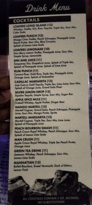 Menu photo 5 Loafers Catonsville, MD