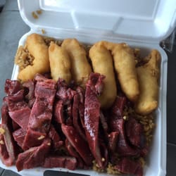 Golden Place - If I remember correctly this is the C5. You get 6 chicken fingers, and a bunch of boneless pork strips on a bed of pork fried rice.