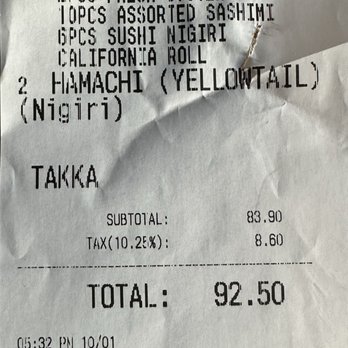 Wayne's Sushi Bistro - I wish the receipt can improve showing the cost of each individual item as I never know how much they charged per item. - Sushi Bars Near Me - Pleasanton, California Wayne's Sushi Bistro - I wish the receipt can improve showing the cost of each individual item as I never know how much they charged per item. - Sushi Bars Near Me - Pleasanton, California