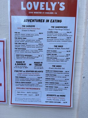Menu photo 1 Lovely's Oakland, CA Menu photo 1 Lovely's Oakland, CA