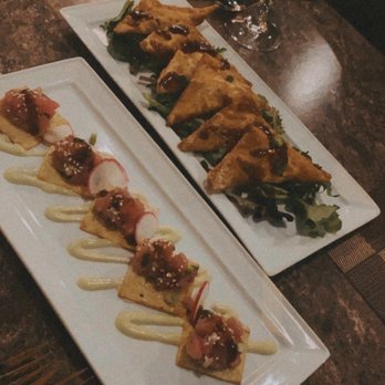Loukinens' on 4th - Spiced Duck Won Tons Spiced Tuna Poke Crisps - American Near Me - Springfield, Illinois Loukinens' on 4th - Spiced Duck Won Tons Spiced Tuna Poke Crisps - American Near Me - Springfield, Illinois