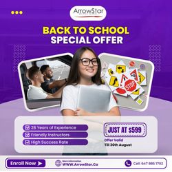 Arrowstar Driving School - Back to school special extended to October 31,2024