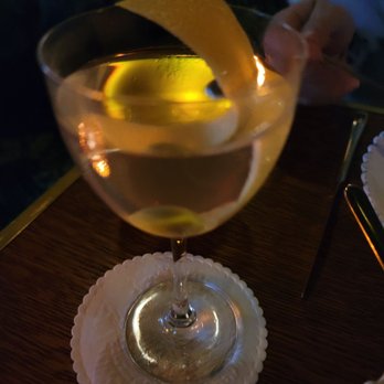 Lutie’s - oliv oil infused gin concoction - Modern European Near Me - Austin, Texas