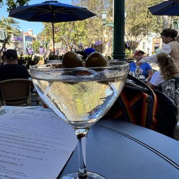 Buena Vista Street - Enjoying a Carthay Vodka Martini with views of Buena Vista Street (Carthay Al Fresco Dining) - Amusement Parks Near Me - Anaheim, California Buena Vista Street - Enjoying a Carthay Vodka Martini with views of Buena Vista Street (Carthay Al Fresco Dining) - Amusement Parks Near Me - Anaheim, California