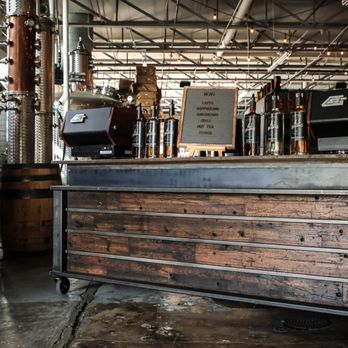 Boxcar Junction Coffee - Large coffee cart with two machines. - Caterers Near Me - Southlake, Texas