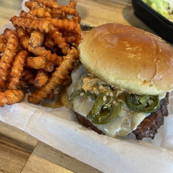 Burger Boss - Double Smashed Fuego Boss with Sweet Potato Fries - Burgers Near Me - Tustin, California Burger Boss - Double Smashed Fuego Boss with Sweet Potato Fries - Burgers Near Me - Tustin, California