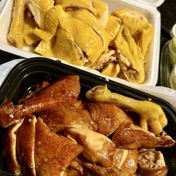 Jinye Cafe - Half S2. Soy Sauce Chicken & half salted chicken