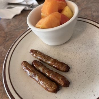 My-Kitchen - Sausage links and fruit - Breakfast & Brunch Near Me - San Jose, California My-Kitchen - Sausage links and fruit - Breakfast & Brunch Near Me - San Jose, California